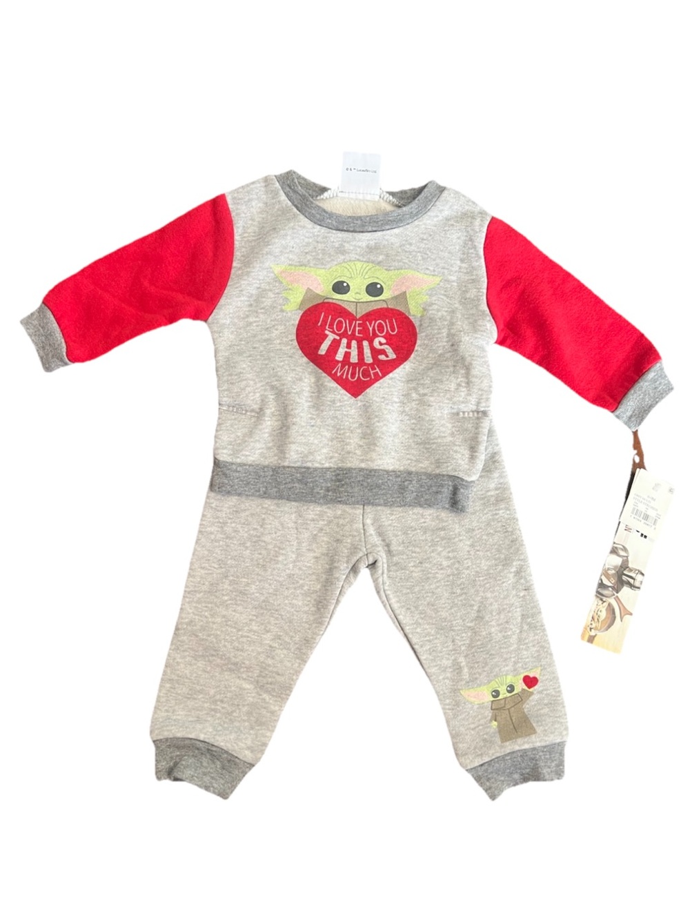 Baby Yoda Star Wars 2 piece Outfit Set “I Love You This Much” (63)